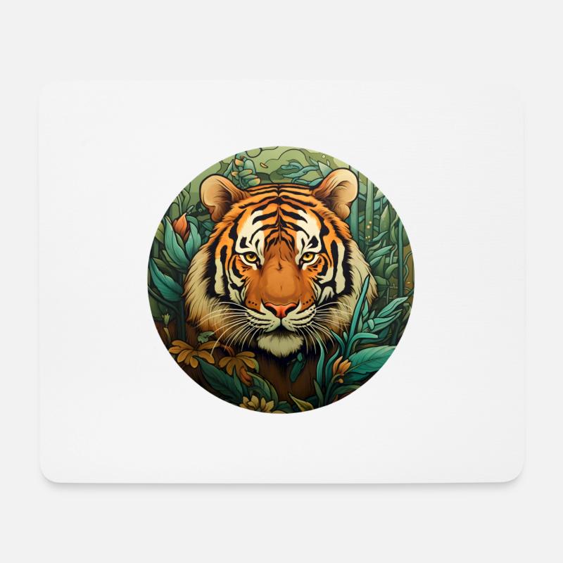 Vibrant Tiger - Mouse Pad (horizontal) - white