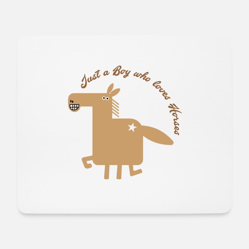 Pferde - Mousepad (Querformat) - Weiß