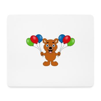 TEDDY - LUFTBALLONS - KINDER - BABYS - TIERE - Mousepad (Querformat) - Weiß - Vorne
