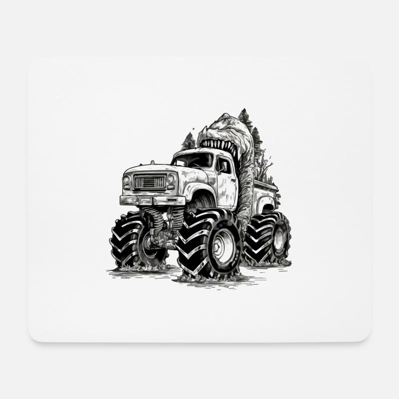 Monstertruck BeastBuster - Mousepad (Querformat) - Weiß