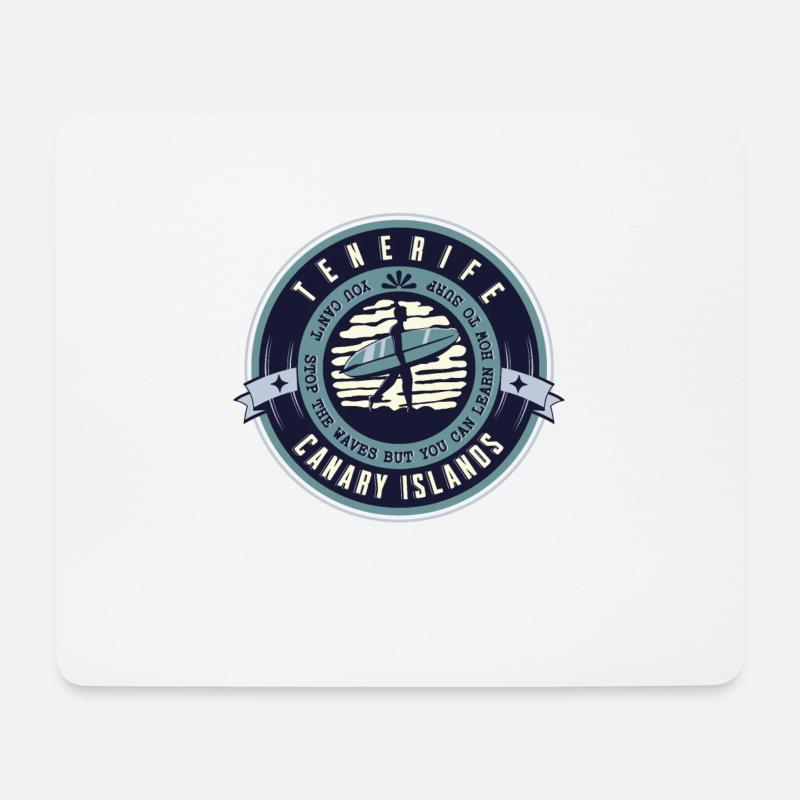 Teneriffa Kanarische Inseln Sunset Surfer - Mousepad (Querformat) - Weiß