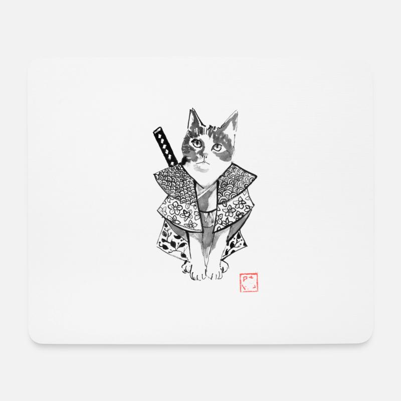 Chatmourai - Mousepad (Querformat) - Weiß