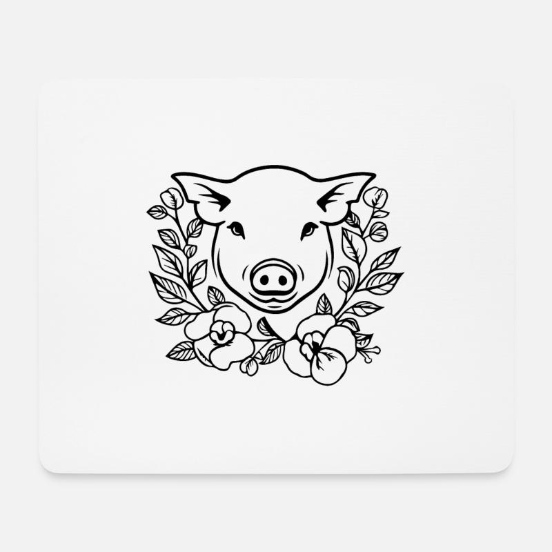 Schwein Schweinchen Sau - Mousepad (Querformat) - Weiß