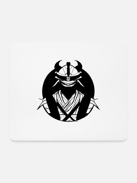 Samurai - Mousepad (Querformat) - Weiß