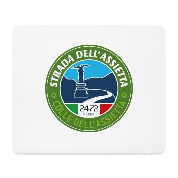 Strada dell'Assietta | Assietta Kammstraße V1 - Mousepad (Querformat) - Weiß - Vorne