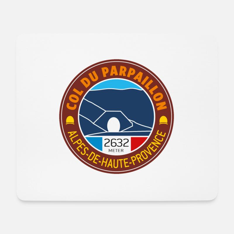 Col du Parpaillon V1 - Mousepad (Querformat) - Weiß
