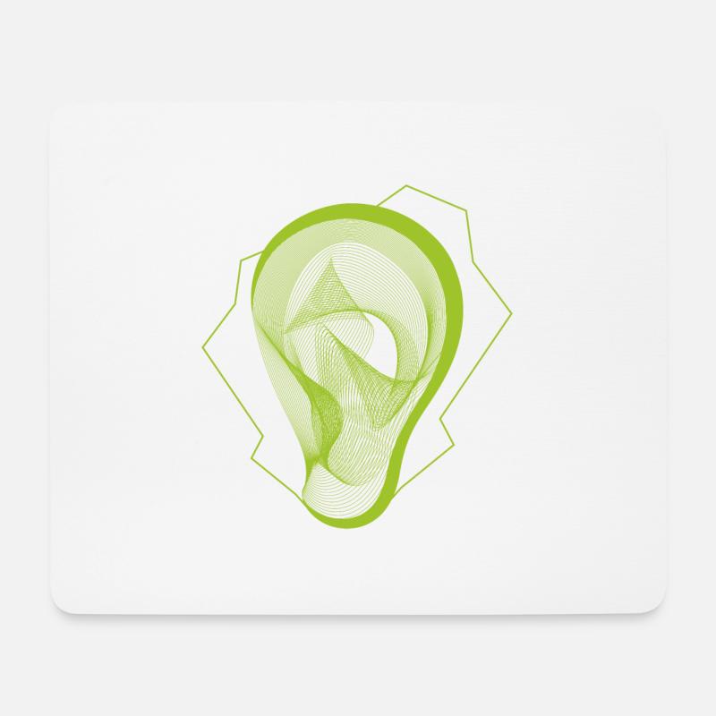 Ohr - Mousepad (Querformat) - Weiß