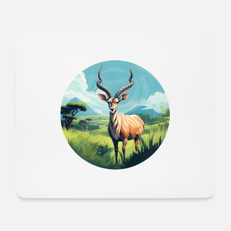 Kudu - Mouse Pad (horizontal) - white