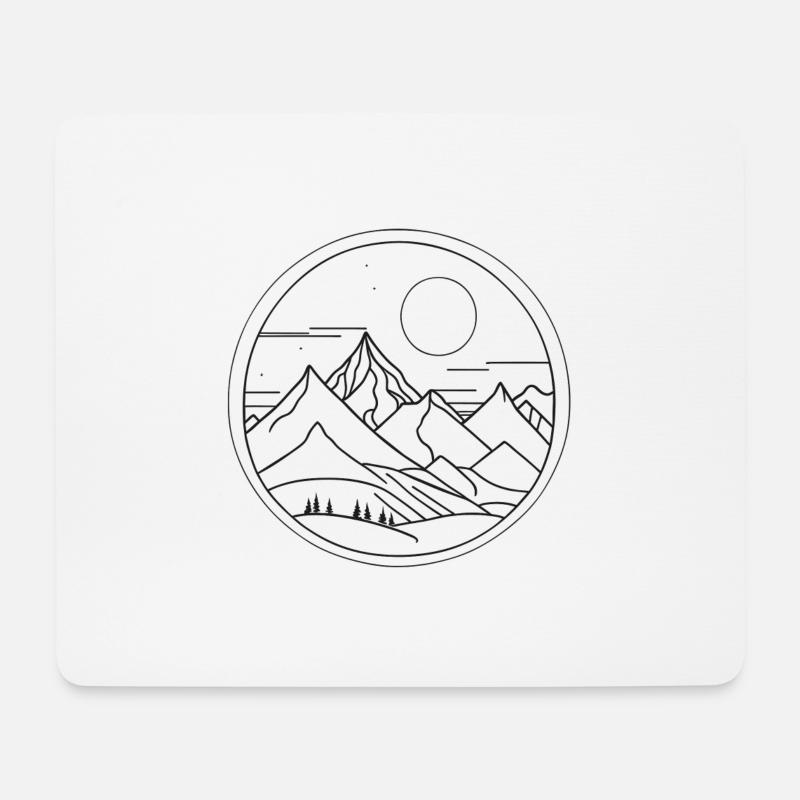 Mountains - Mouse Pad (horizontal) - white
