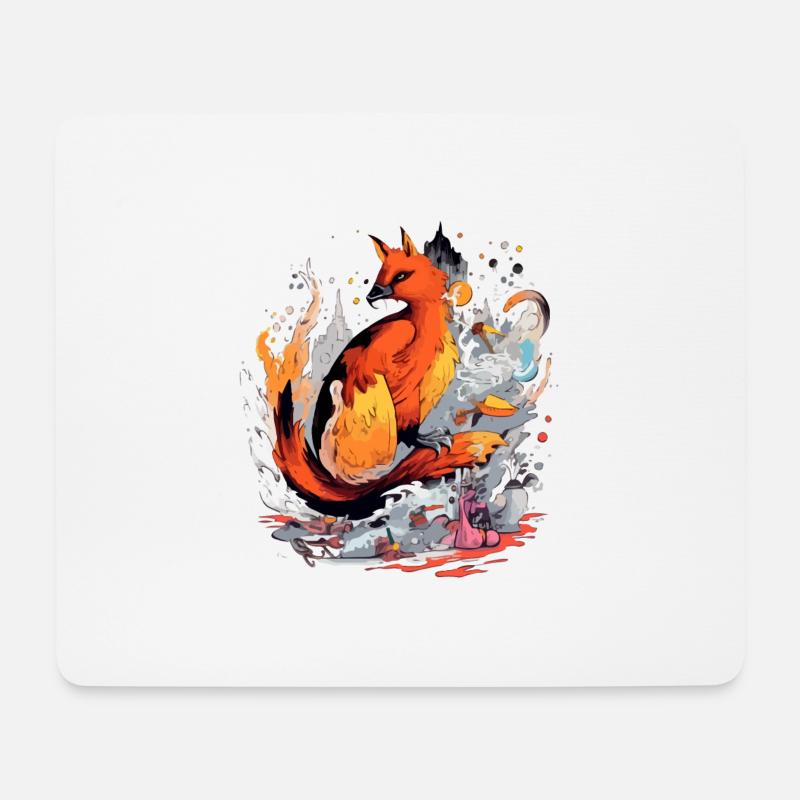 Ricky der Phönix - Mousepad (Querformat) - Weiß