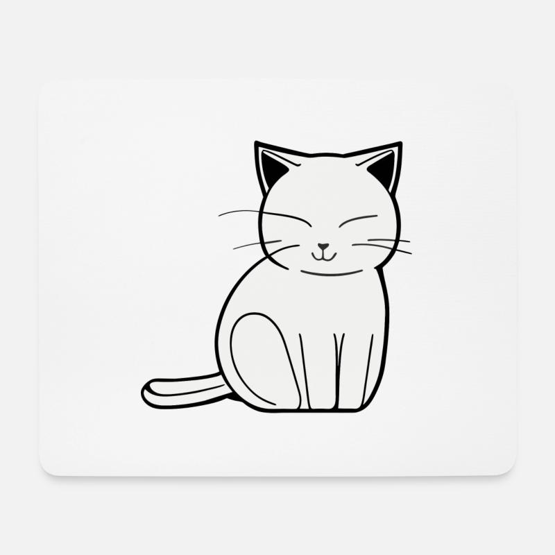 Cute cat - Mouse Pad (horizontal) - white