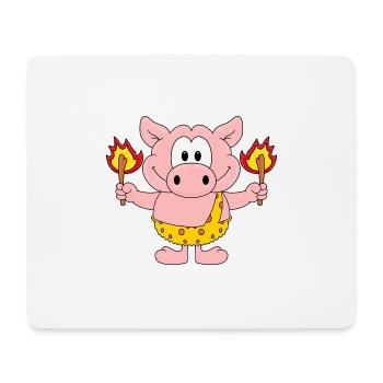 SCHWEIN - FEUER - Mousepad (Querformat) - Weiß - Vorne