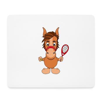 TENNIS - PFERD - PONY - Mousepad (Querformat) - Weiß - Vorne