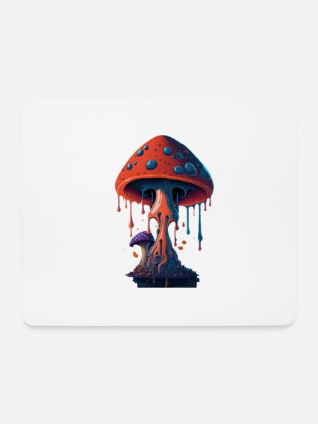 Pilz - Mousepad (Querformat) - Weiß