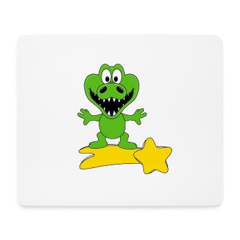 KROKODIL - STERNSCHNUPPE - Mousepad (Querformat) - Weiß - Vorne