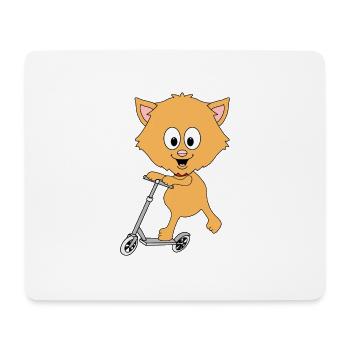 KATZE - ROLLER - Mousepad (Querformat) - Weiß - Vorne