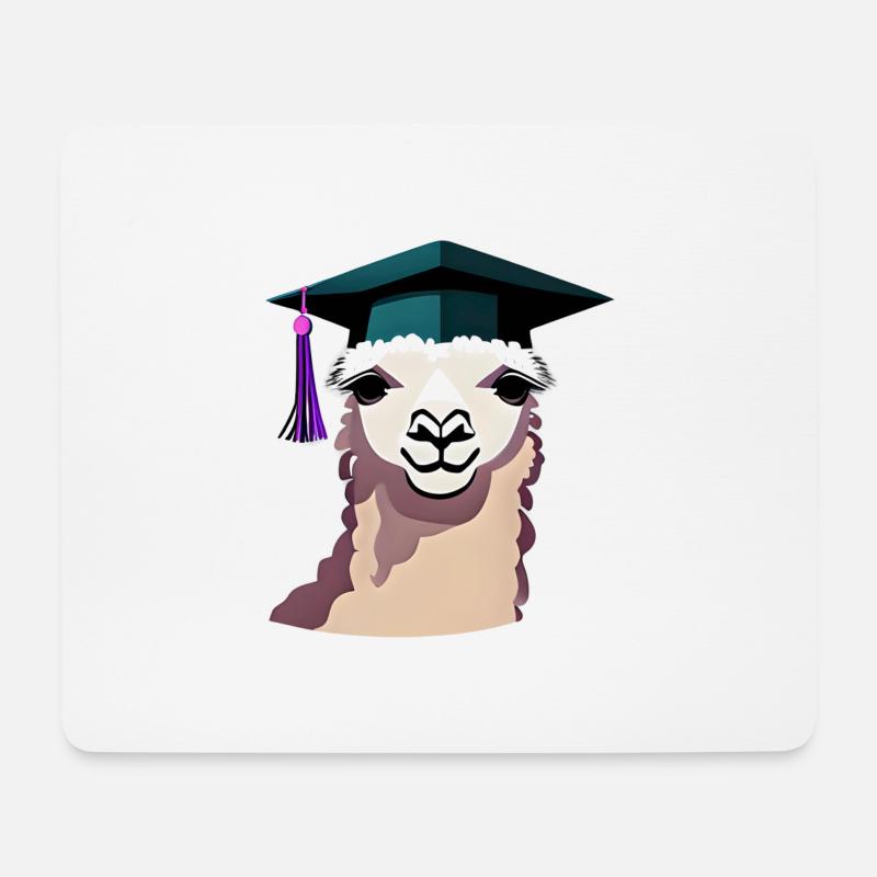 Bachelor Absolvent Alpaka Studium Schulabschluss - Mousepad (Querformat) - Weiß