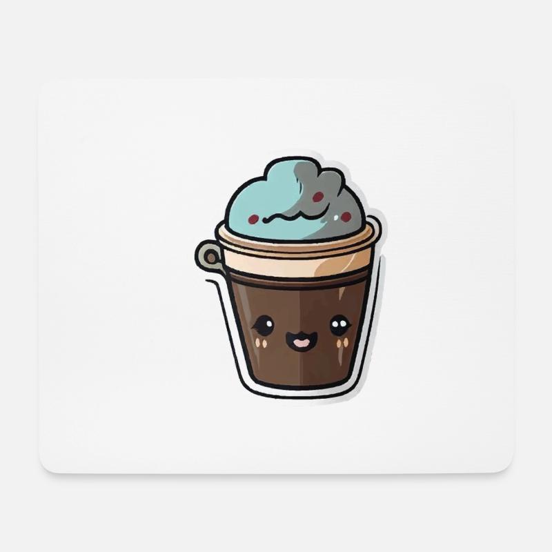 Kaffee - Mousepad (Querformat) - Weiß