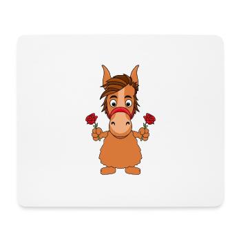 BLUMEN - PFERD - PONY - Mousepad (Querformat) - Weiß - Vorne