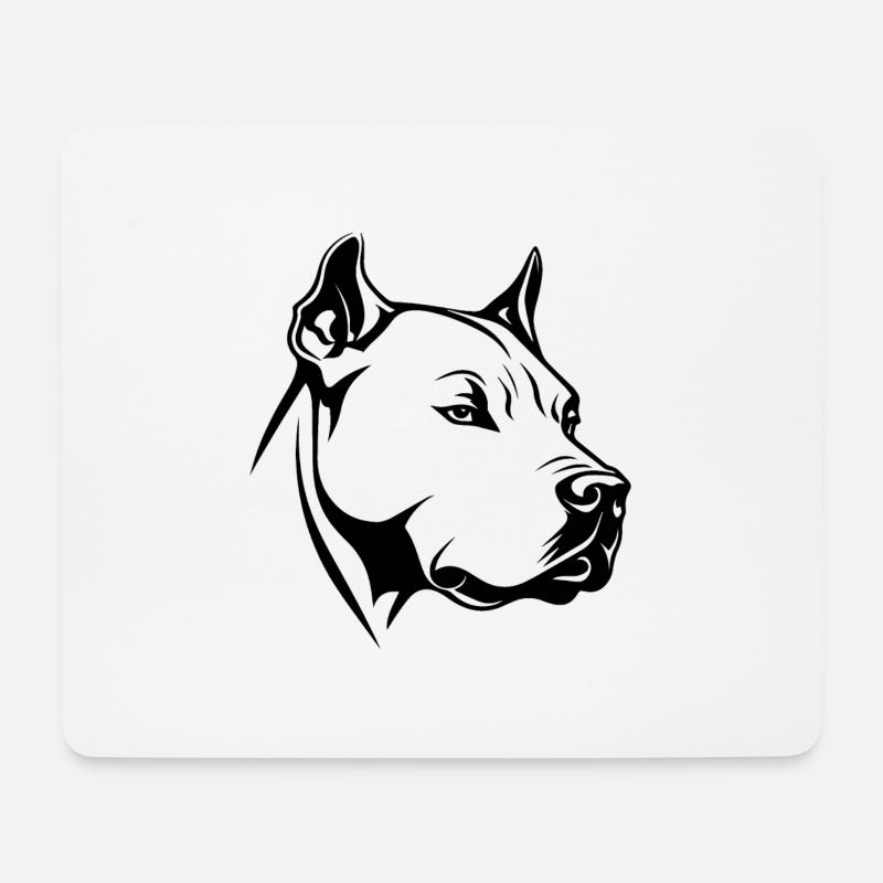 Pitbull - Mousepad (Querformat) - Weiß