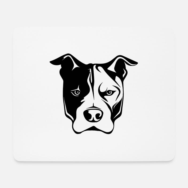 Pitbull - Mousepad (Querformat) - Weiß