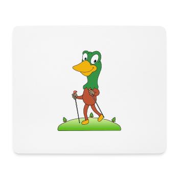 STOCKENTE - ENTE - NORDIC WALKING - Mousepad (Querformat) - Weiß - Vorne