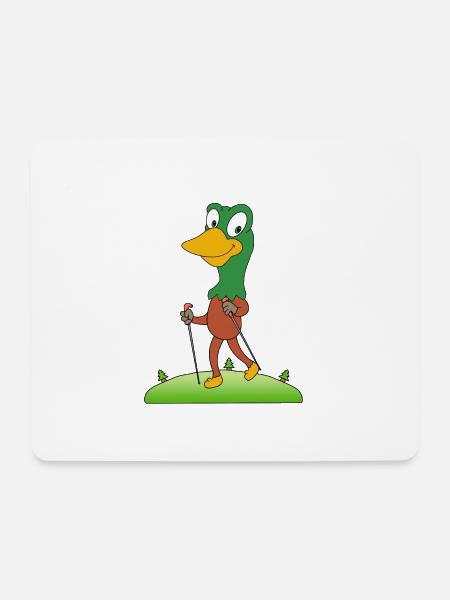 STOCKENTE - ENTE - NORDIC WALKING - Mousepad (Querformat) - Weiß