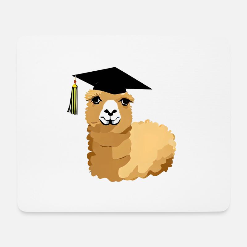 Bachelor Alpaka Studium Absolvent Schulabschluss - Mousepad (Querformat) - Weiß