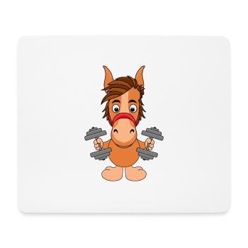 PFERD - PONY - FITNESS - Mousepad (Querformat) - Weiß - Vorne