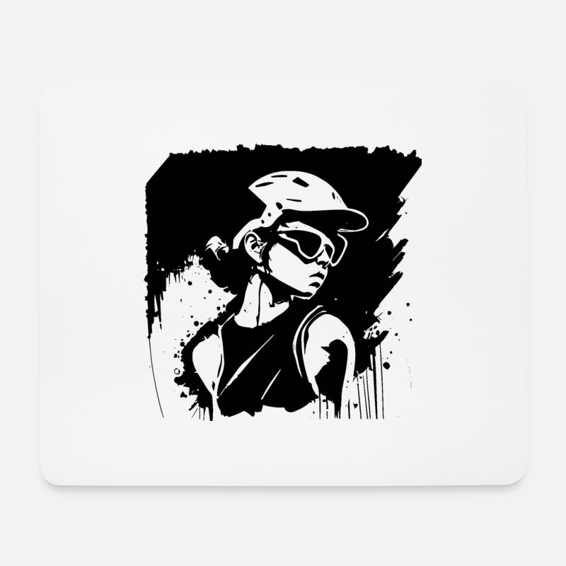 skate - Mousepad (Querformat) - Weiß