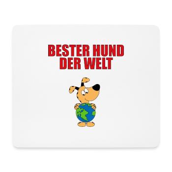 BESTER HUND DER WELT - Mousepad (Querformat) - Weiß - Vorne