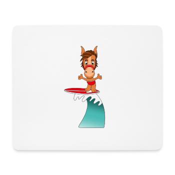 WELLENREITER - PFERD - Mousepad (Querformat) - Weiß - Vorne