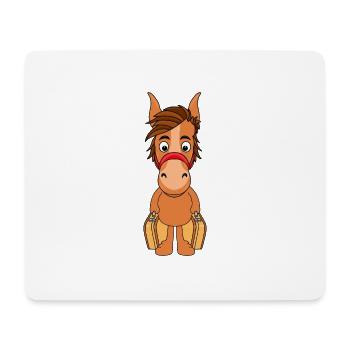PFERD - PONY - Mousepad (Querformat) - Weiß - Vorne