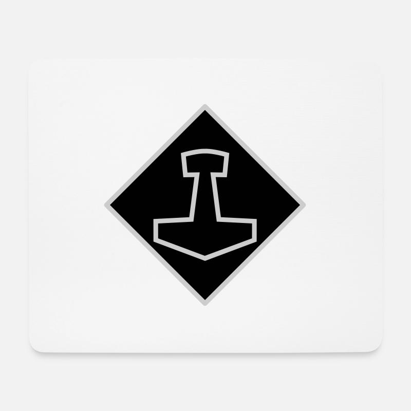 Mjölnir - Mousepad (Querformat) - Weiß
