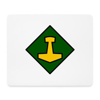 Mjölnir - Mousepad (Querformat) - Weiß - Vorne