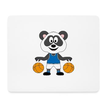 PANDA - BÄR - BASKETBALL - Mousepad (Querformat) - Weiß - Vorne