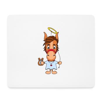 PFERD - PONY - ENGEL - Mousepad (Querformat) - Weiß - Vorne