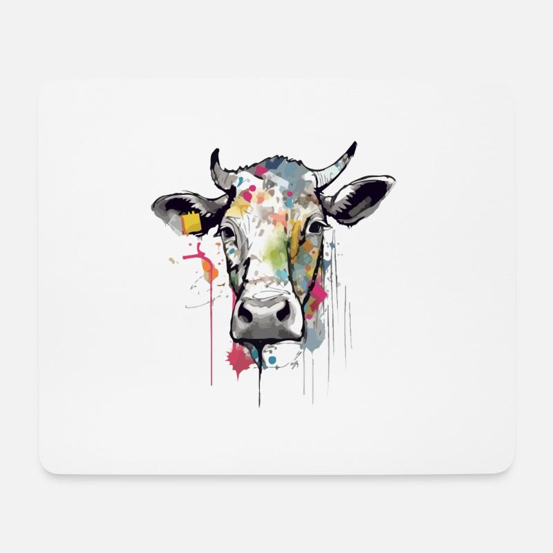 Milla la vache - Mousepad (Querformat) - Weiß