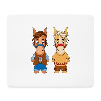 PFERDE - PONYS - Mousepad (Querformat) - Weiß - Vorne