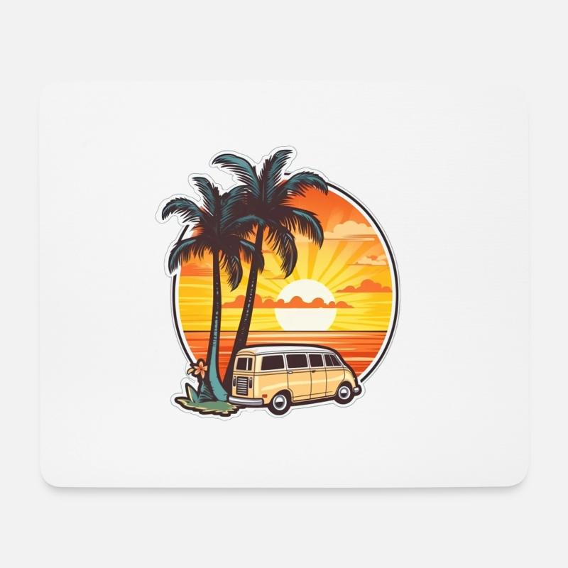 Van am Kokosnussstrand, Meer, Ozean - Mousepad (Querformat) - Weiß