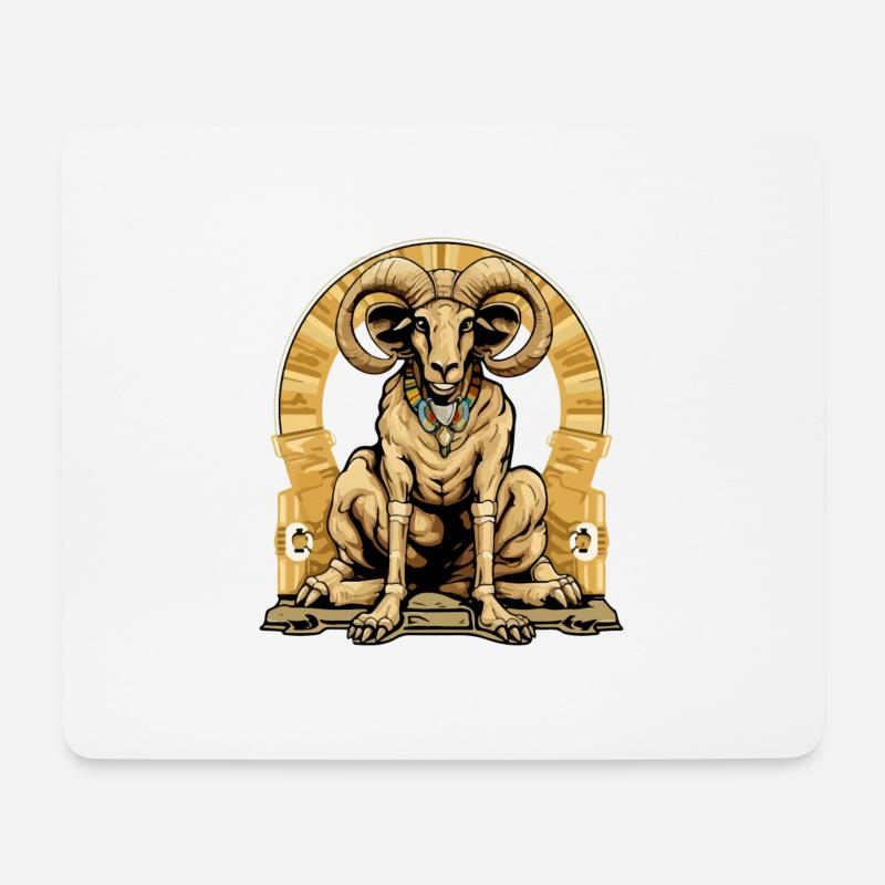 Rok der ägyptische Widder - Mousepad (Querformat) - Weiß