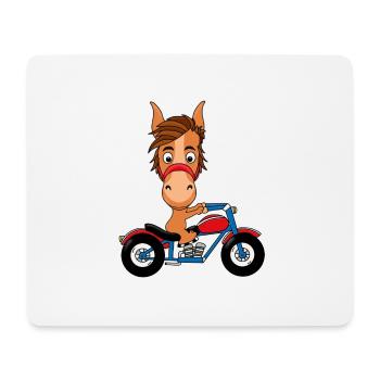PFERD - PONY - BIKER - Mousepad (Querformat) - Weiß - Vorne