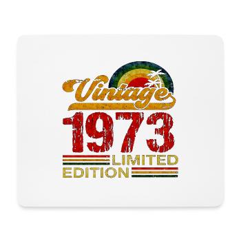 50th Birthday vintage retro Born in 1973 Birthday - Mouse Pad (horizontal) - white - Front