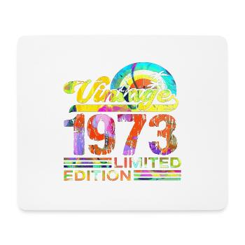 50th Birthday vintage retro Born in 1973 Birthday - Mouse Pad (horizontal) - white - Front