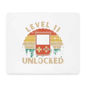 Level 11 freigeschaltet - Mousepad (Querformat) - Weiß - Vorne