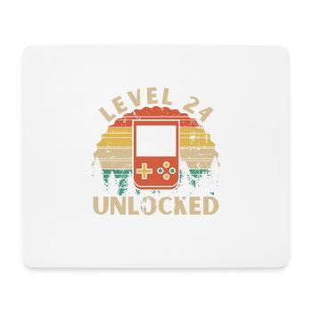 Level 24 freigeschaltet - Mousepad (Querformat) - Weiß - Vorne