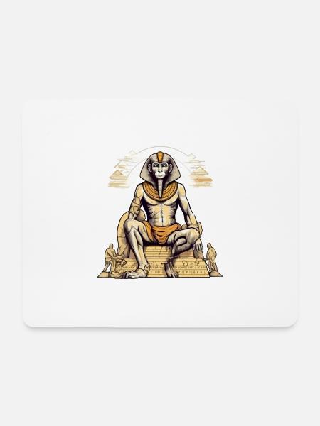 Abi der Pharao-Affe - Mousepad (Querformat) - Weiß