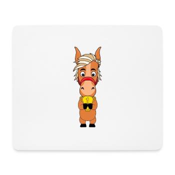 PFERD - PONY - POKAL - Mousepad (Querformat) - Weiß - Vorne