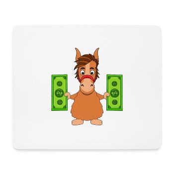 PFERD - PONY - GELD - Mousepad (Querformat) - Weiß - Vorne