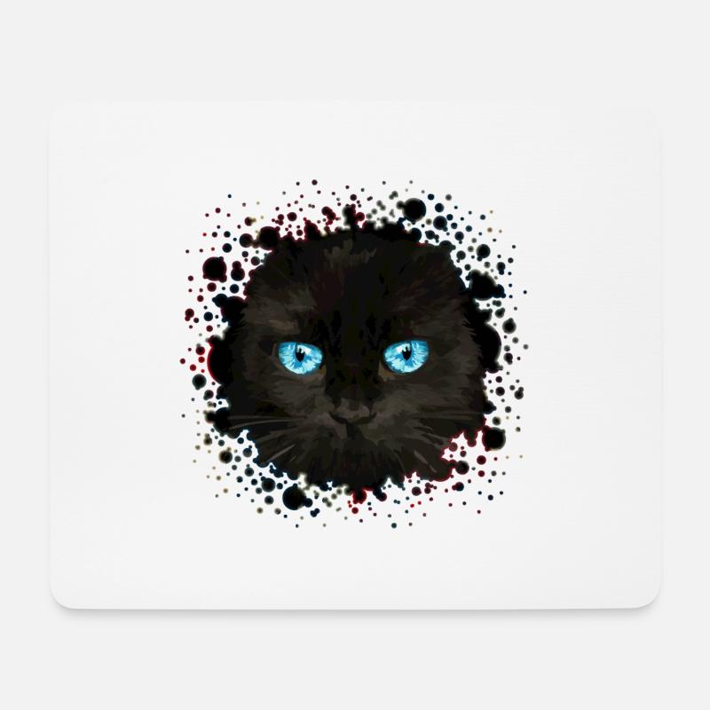 Katze - Mousepad (Querformat) - Weiß